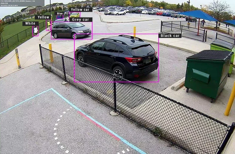 Parking lot with multiple cars