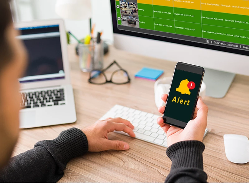 Checking Alert Center CMS on mobile