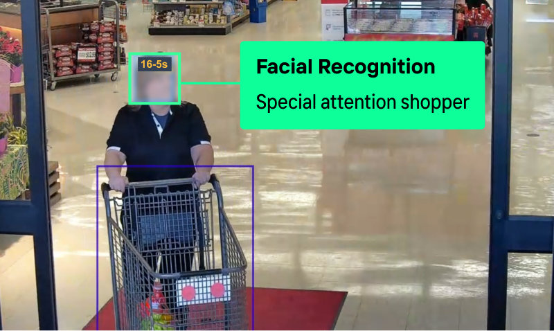 Facial recognition alert for special attention shopper