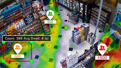 AI heat map for store traffic and dwell monitoring